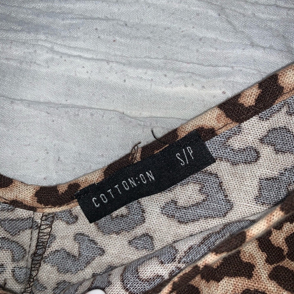 Cheetah print button up dress